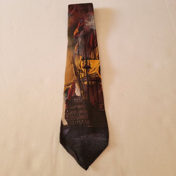 Bill Robinson Tie British Ship of the Line Classic - All Silk - Picture 2 of 4